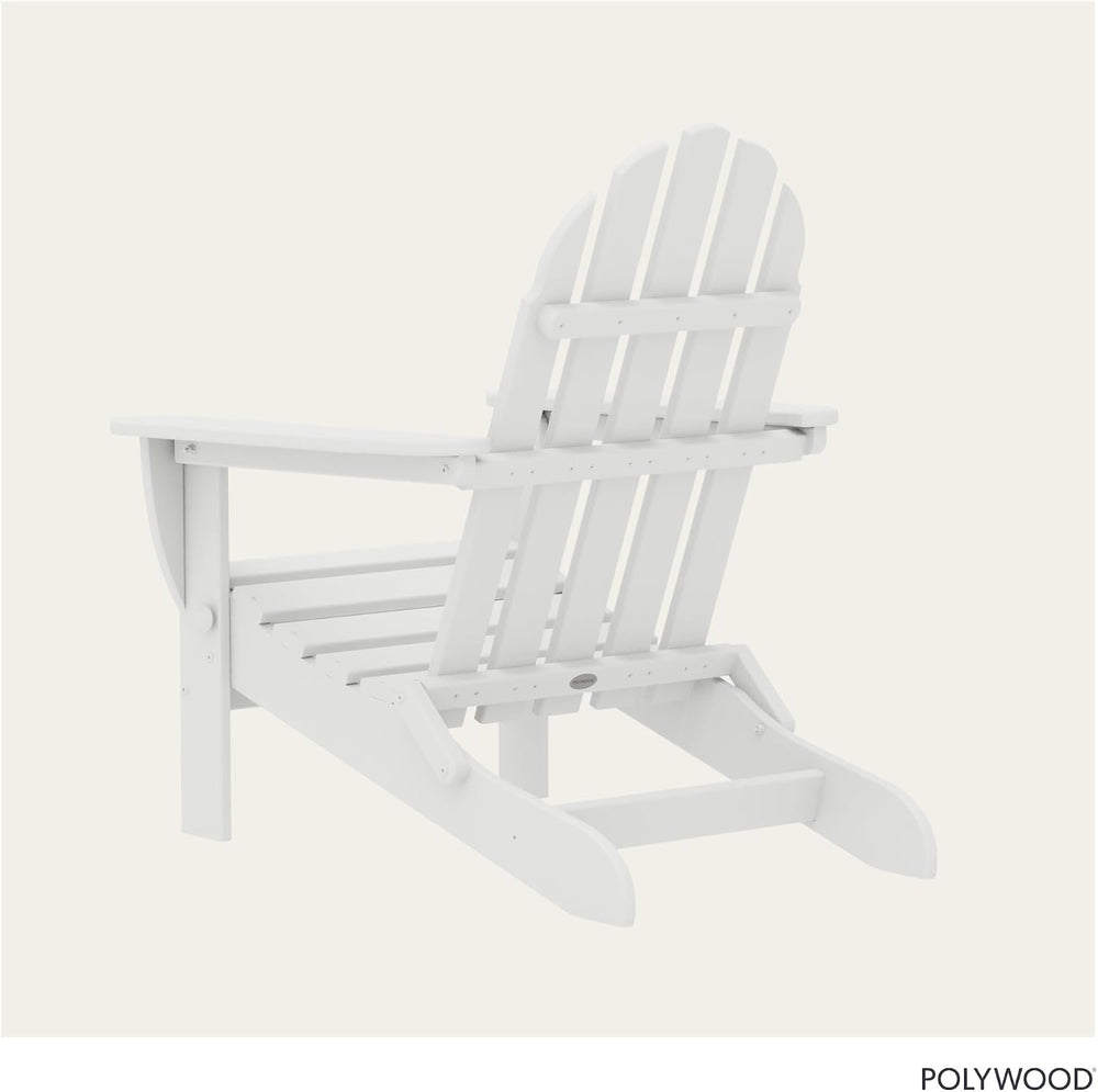 POLYWOOD AD5030WH Classic Folding Adirondack Chair, White 35.7 x 29 x 35.7 in...