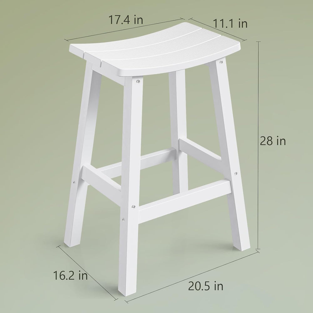 Stoog All-Weather Bar Stools Set of 2, 28" Waterproof Outdoor Barstools,...