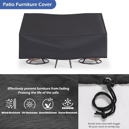 Wumiokio Patio Furniture Sets, 3 Pieces Wicker Outdoor Furniture - 360 Degree...