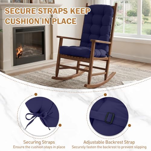EAGLE PEAK High Back Adirondack Chair Cushions, 5" Thick Non Slip Tufted...