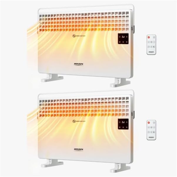 ROVSUN 1500W Panel Heater with Remote Control, 2-in-1 Electric Panel Space He...