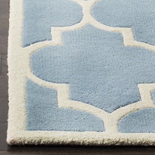 SAFAVIEH Chatham Collection Area Rug - 10' x 14', Blue & Ivory, H...