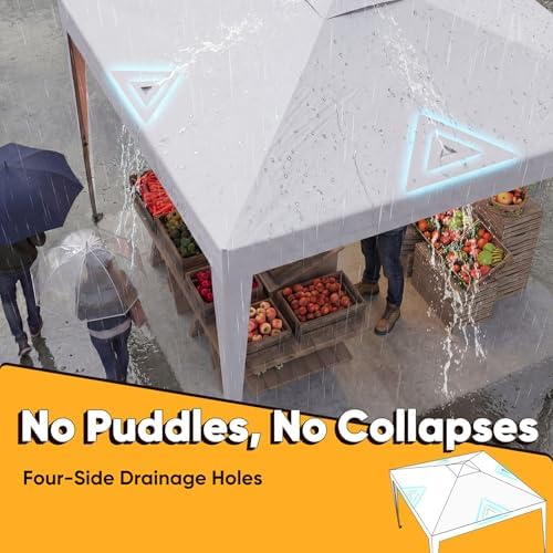 Quictent 10x10 Pop Up Canopy Tent with 2 Sidewalls
