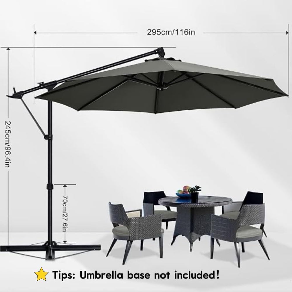 ABCCANOPY 10FT Cantilever Offset Hanging Patio Umbrella