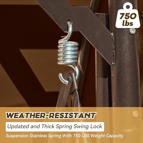 3 in 1 Outdoor Porch Swing with Adjustable Canopy, 3 Seat Outdoor Swing for A...