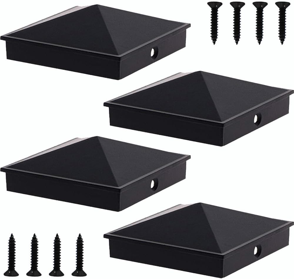 6x6 Heavy Duty Aluminum Post Caps Cover, Actual 5.5" x 5.5" Wood Post