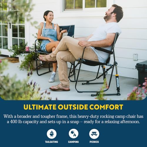 GCI Outdoor Freestyle Rocker XL Camping Chair - Black