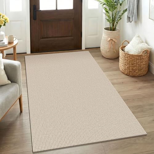 KOZYFLY Rugs for Entryway 3x5 ft Washable Area Rug Non Slip Rubber Backed Ent...