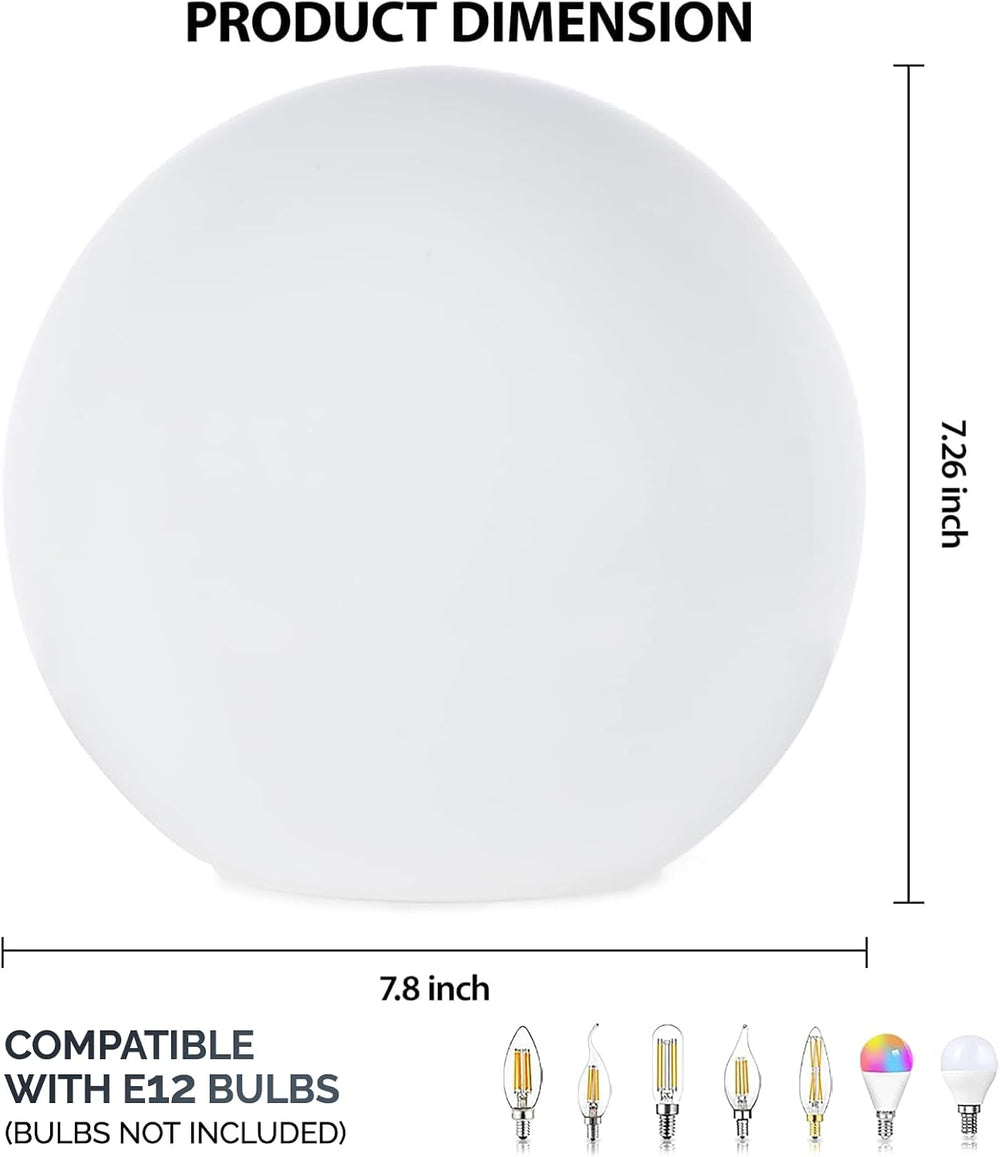 7.8 Inch Ball Table Lamp with Glass Shade