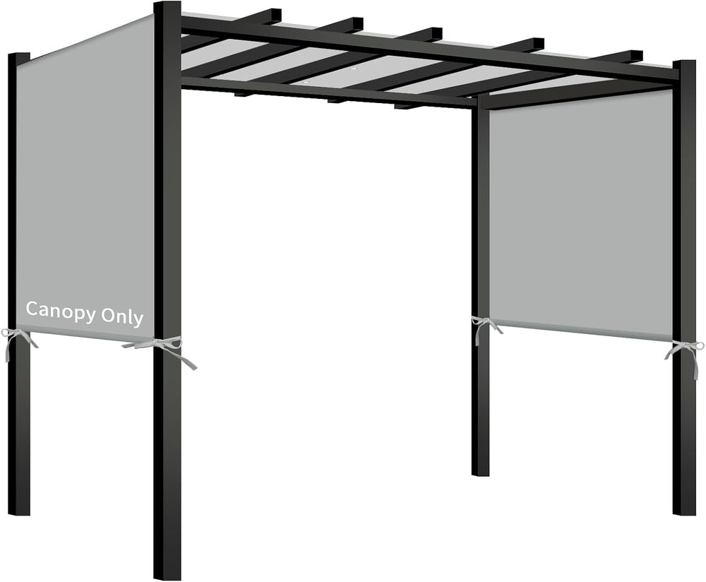 Pergola Shade Cover Replacement, 17 x 6.8 Ft, Gray