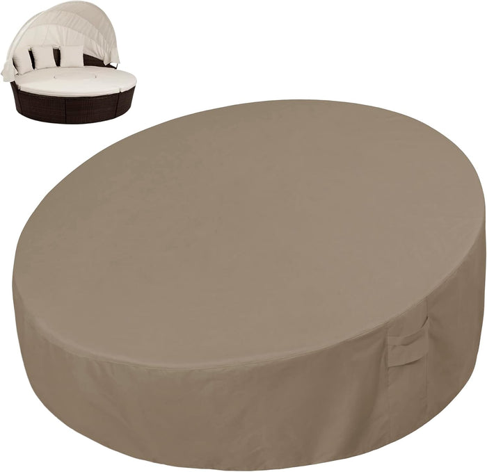 Easy-Going Heavy Duty 600D Outdoor Daybed Cover, 75" Dia x 35"/18" H, Camel