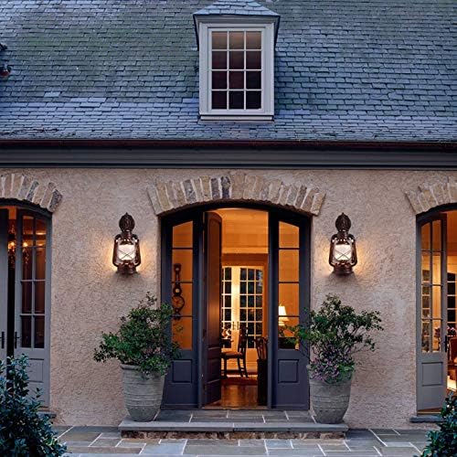 Rustic Wall Sconce Lantern Light, Vintage Wall Light Fixture with E26 Base,wi...