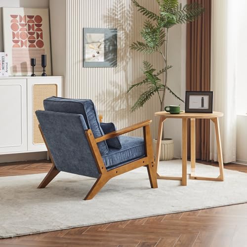 Karl home Mid-Century Lounge Accent Chair, Dusty-Blue
