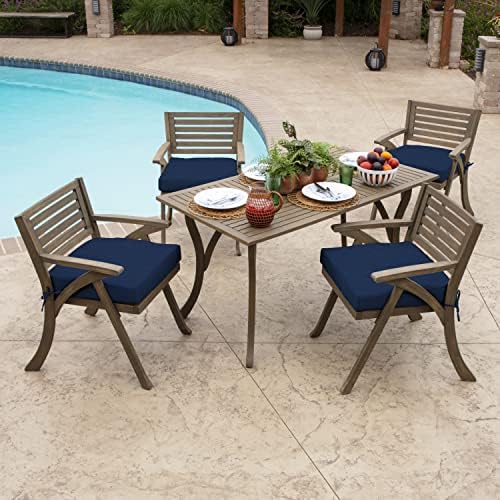 Arden Outdoor Seat Pad Chair Cushion, 21x21, Sapphire Blue
