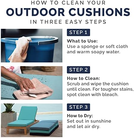 Arden Outdoor Adirondack or Rocking Chair Cushion, 20 x 17, Rain-Proof, Fade ...