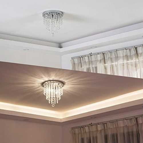 lifeholder Mini Chandelier, Crystal Chandelier Lighting, 2 Lights, Flush Moun...