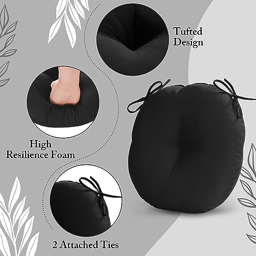 LOVTEX Bistro Chair Cushions Set of 4, Round Outdoor Chair Cushions, 15 Inch,...