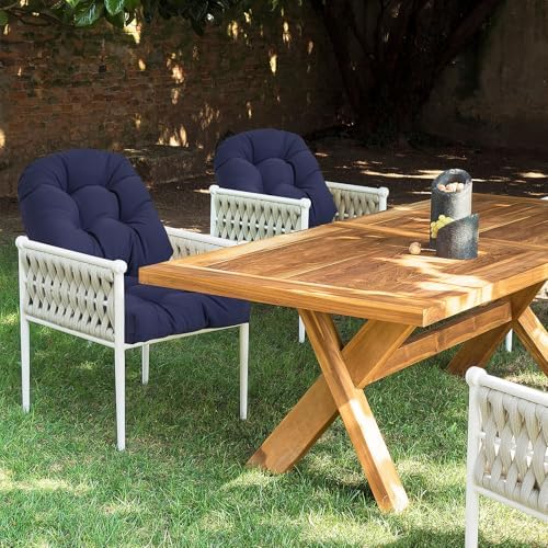 2 Pack U-Shaped Waterproof Outdoor Chair Cushions,Dark Grey