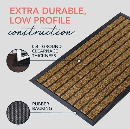 ubdyo Extra Durable Door Mat Outside Entrance (32" x 20", Bright Br...