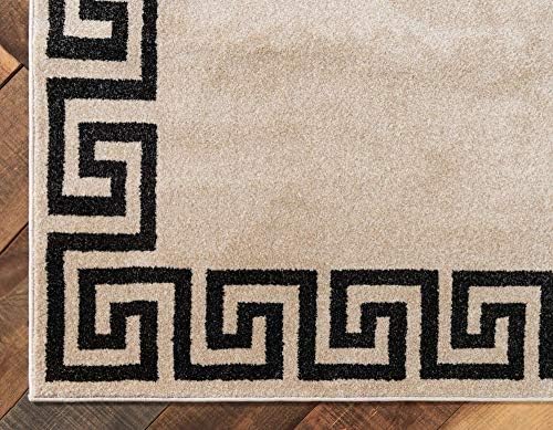 Unique Loom Athens Collection Classic Geometric Modern Border Design Area Rug...