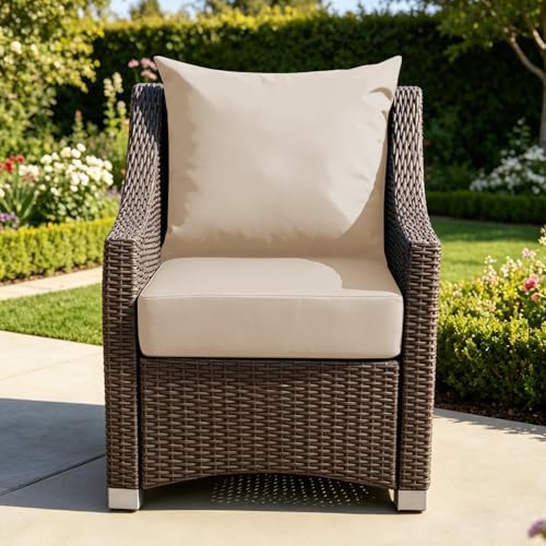 Patio Cushions for Outdoor Furniture, 24x24 Outdoor Couch Cushions, Waterproo...