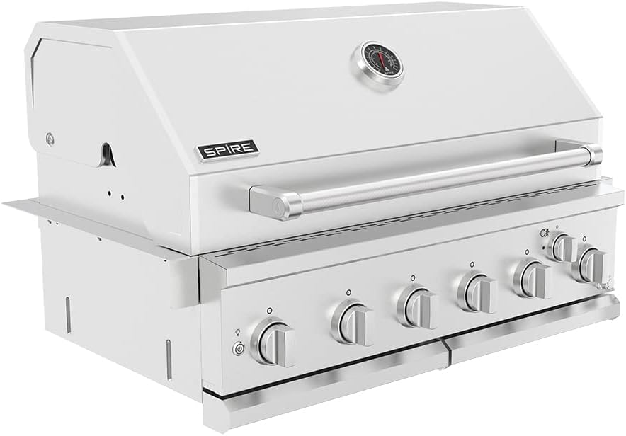 SPIRE 36" Built-in 6 Burner Dual Fuel Grill, All 304 Stainless Steel Body