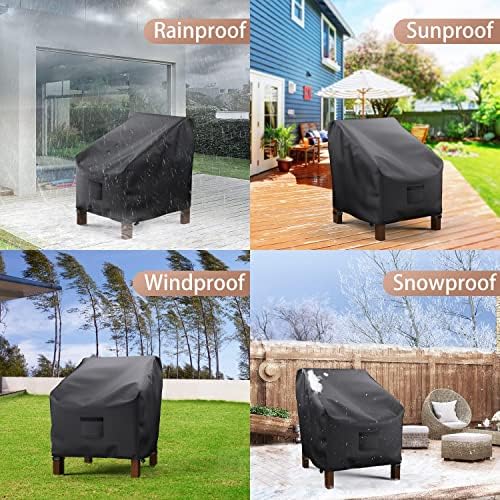 Patio Chair Covers Waterproof, Mrrihand Lounge Deep Seat Cover, Heavy Duty Ou...