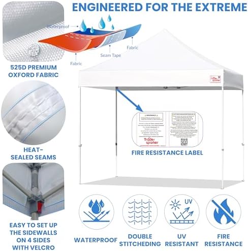 tradesparker 10x10 commercial pop up canopy replacement top-windproof shown in use