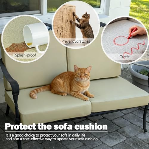Sqodok Patio Cushion Cover 19x19 inch, 4Pack Sofa Cushion Cover Replacement