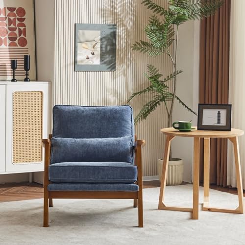 Karl home Mid-Century Lounge Accent Chair, Dusty-Blue
