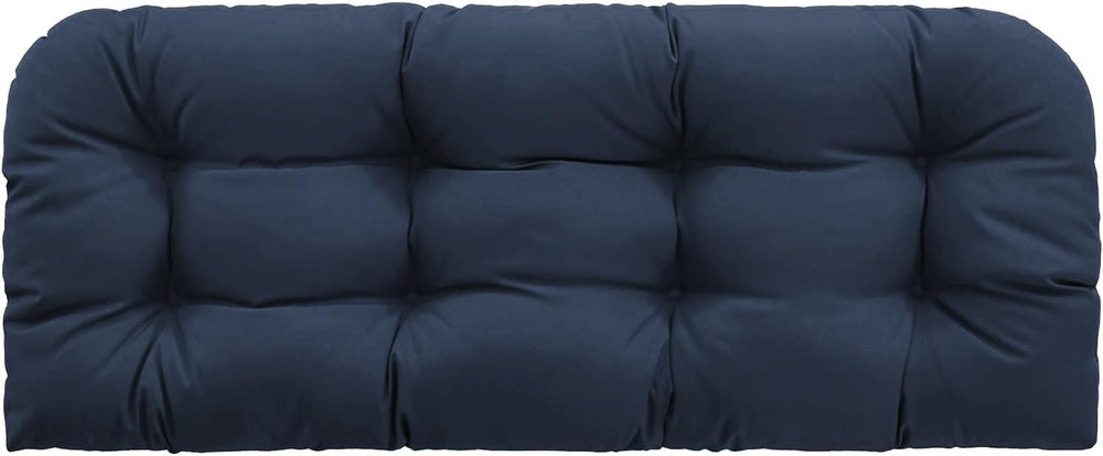 Outdoor Bench Cushion 44x22x4 Inch Loveseat Pad, Dark Blue