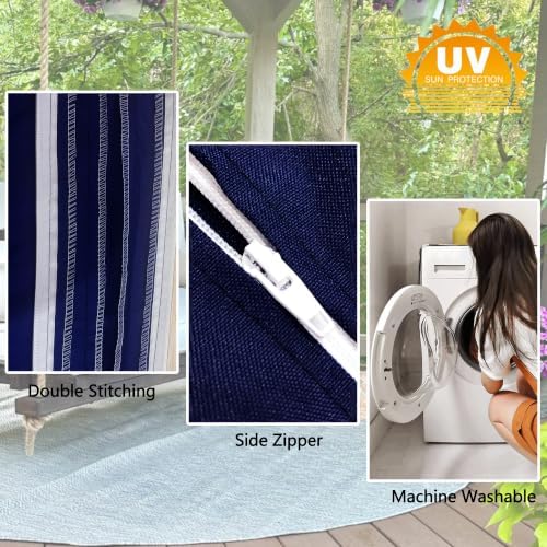 Outdoor Daybed Cushion Cover, 5PCS Twin Size Porch Swing Bed Mattress Cover
