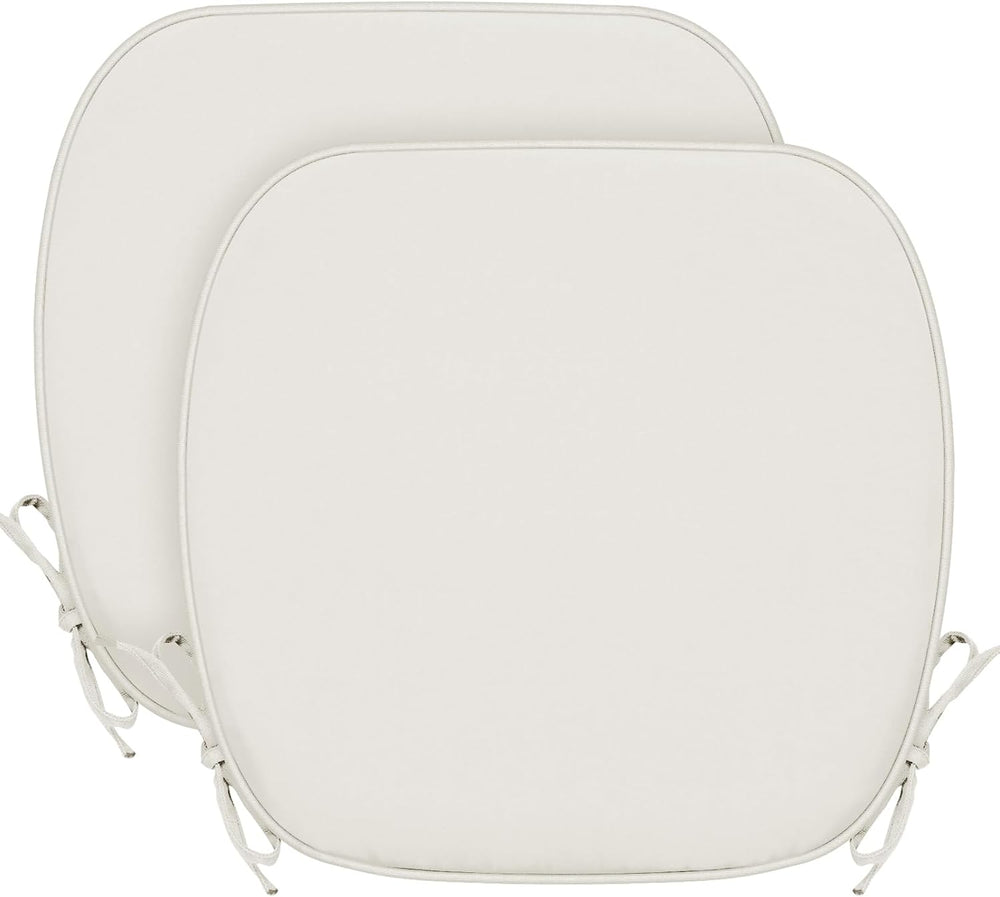 SleepMan Outdoor 17"x16" Chair Cushions with Ties Set of 2, Water R...