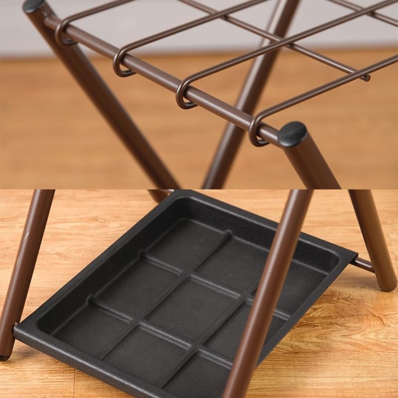 Folding Umbrella Storage Stand Rack Holder Organizer Bin for Entryway Home Co...