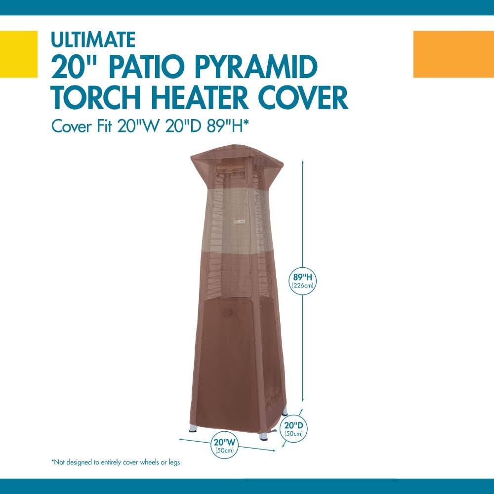 DUCKCOVERS Ultimate Waterproof 21 Inch Patio Pyramid Torch Heater Cover, Outd...