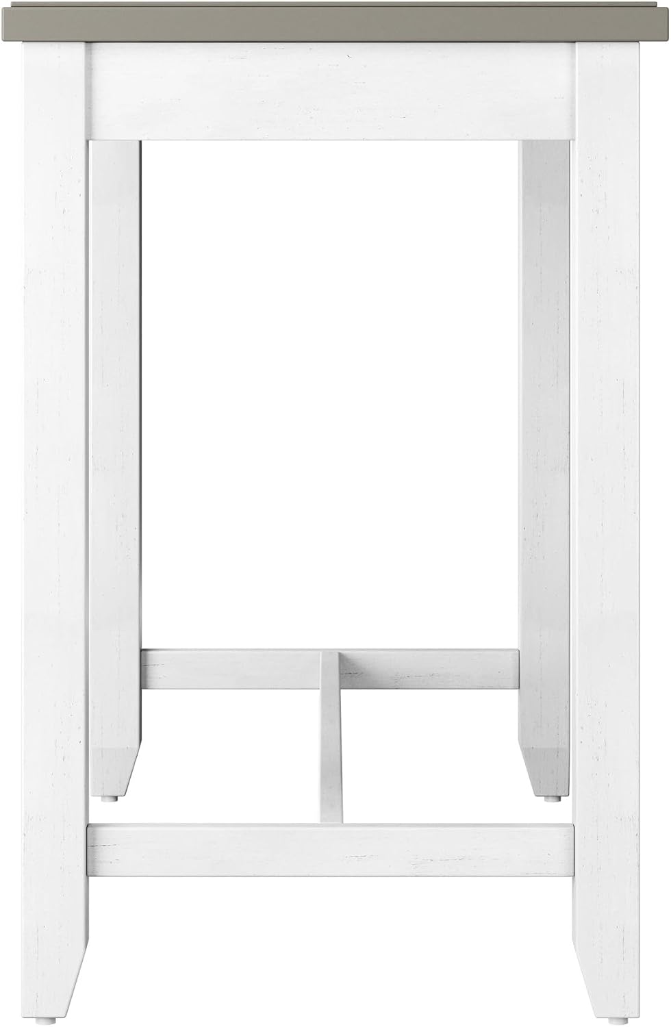 Hillsdale Furniture Hillsdale Clarion Side, Distressed Gray/Sea White Counter...