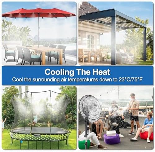 Pre-Assembled Misters for Outside Patio,Outdoor Misting System,80FT|24M.