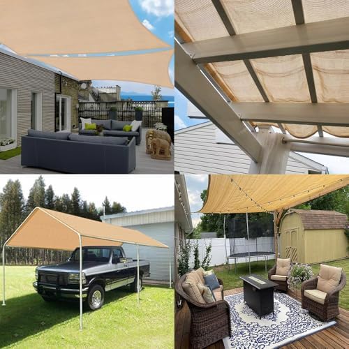 12x20 ft shade cloth, 90% uv block, 200gsm, package contents