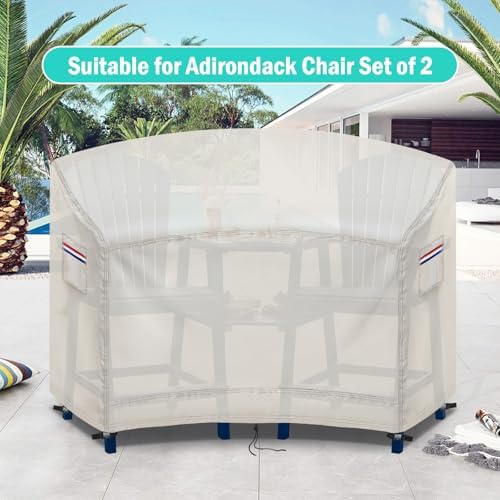 Tall Adirondack Chairs Set Cover,Waterproof Covers for Tall Adirondack Chair ...
