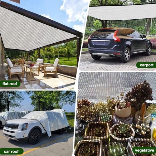 Aluminum-Shade Cloth 10x20',Reflective 80% Aluminum Shade Cloth-for Car G...