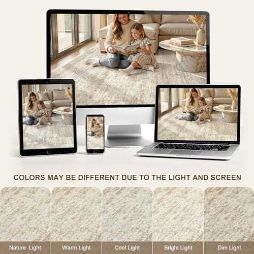 cotiled 10x14 Area Rugs Abstract Distressed Washable Large Living Room Rug