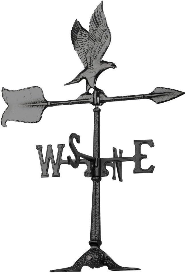 Whitehall Products Eagle Accent Weathervane, 24-Inch, Black