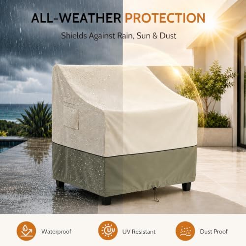 COSFLY Outdoor Furniture Chair Cover Waterproof, 33"W x 34"D x 31&q...