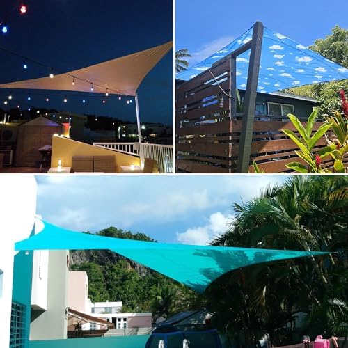Patio Paradise 12' x 12' Sun Shade Sail Waterproof Gray Rectangle Sha...