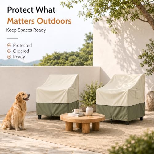 COSFLY Outdoor Furniture Chair Cover Waterproof, 33"W x 34"D x 31&q...