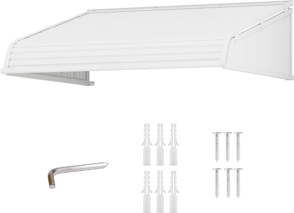 Kozyard Window Awning 48" W x 40" D with 2 Side Wings