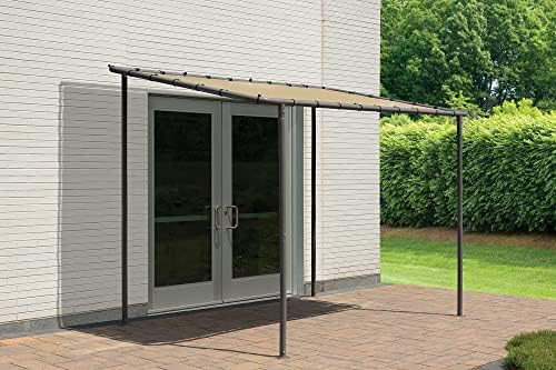 ShelterLogic 10' x 6' Solano Gazebo Slanted Canopy Charcoal Carbon St...