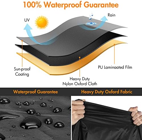 WLEAFJ Outdoor Chair Covers Waterproof, Black Lawn Patio Furniture Covers, He...