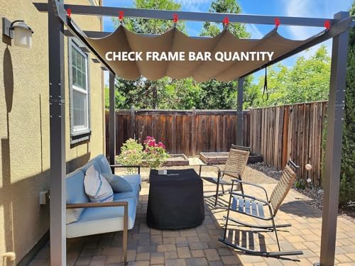 Pergola Shade Cover Replacement Canopy Top Compatible with 10 X 13 ft 6-Bar P...