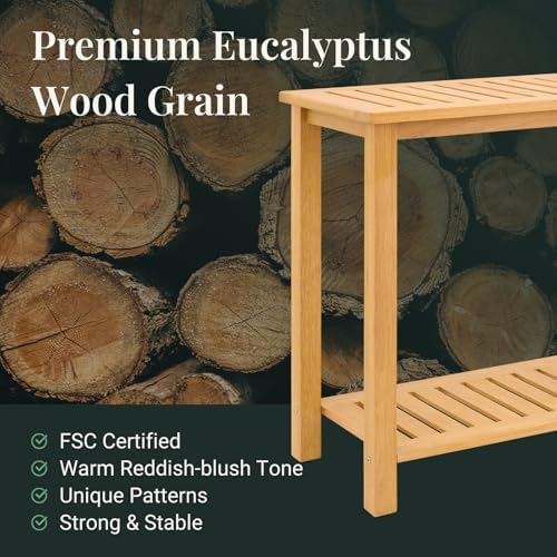 48" Narrow Outdoor Console Table, Sofa Buffet Serving Patio Table